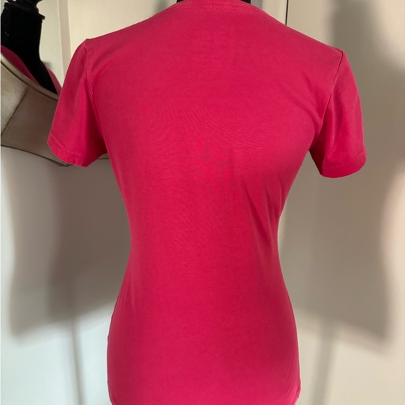 Nike Pink Short Sleeve V-Neck Tee - Picture 3 of 4